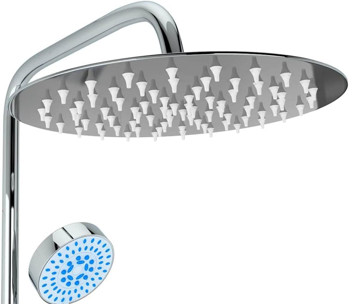 Doppelduschset Duschkopf Edelstahl mit Handbrause ABS, 60 + 63 Düsen