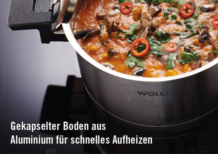 Woll 124-2NC Concept hoher Kochtopf mit Deckel-Induktiv, Ø 24 cm, 17 cm hoch, 7,6l-Geeignet für alle