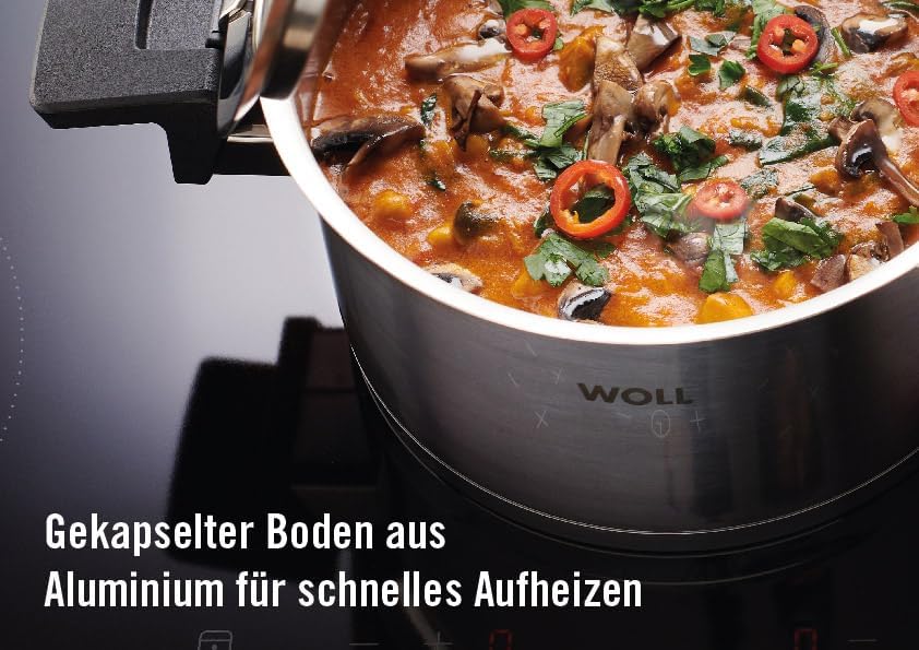 Woll Concept Kochtopf mit Deckel - Induktiv -, Ø 20 cm, 11 cm hoch, 3,4l - Geeignet für alle Herdart