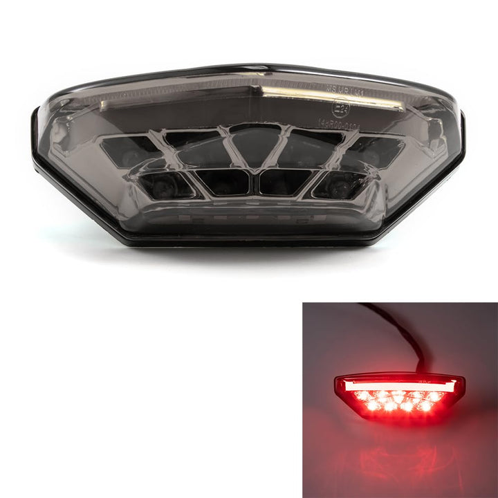 evomosa Motorrad Rücklicht LED rot Bremsleuchte hinten Kennzeichenleuchte Tagfahrlicht Universal für