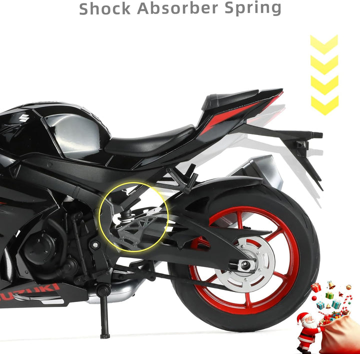 1:9 Motorrad Modell kompatibel für Suzuki GSX R1000R Legierung Diecast Motorrad Modell Spielzeug Min