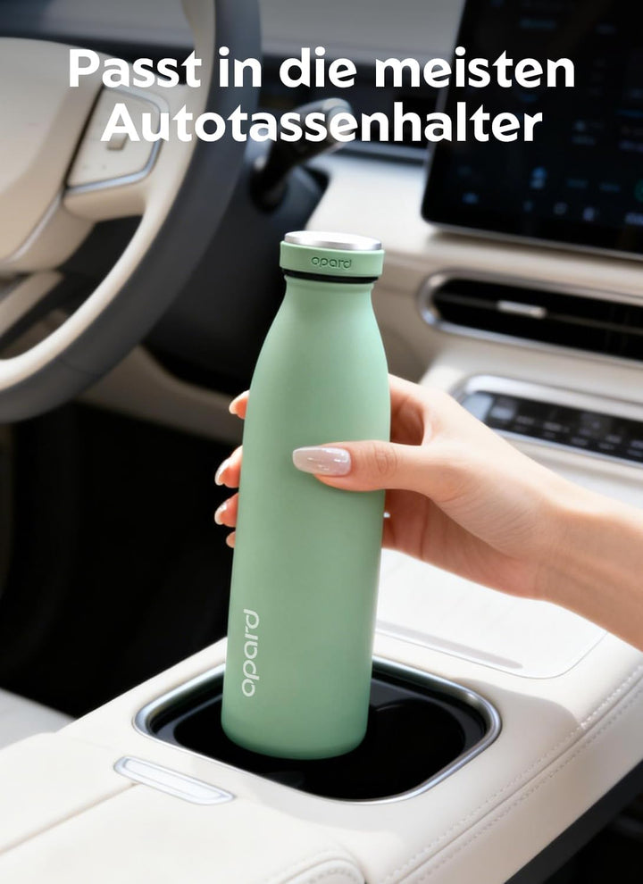Opard Grip Thermosflasche 500ml, 36h Kalt & 12h Heiss Trinkflasche Edelstahl, Trinkflasche Kohlensäu
