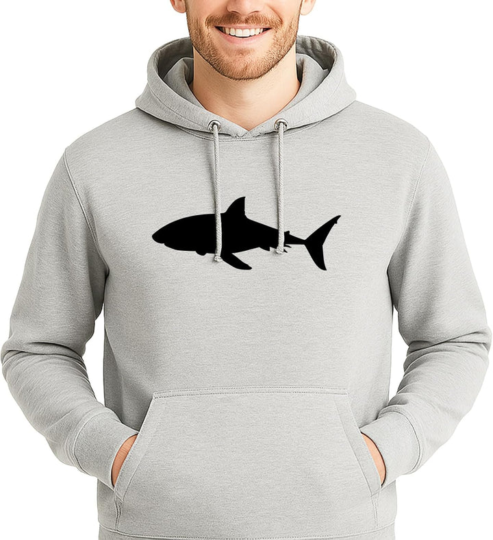 Huuraa Unisex Hoodie Hai Silhouette Pullover Vegan Grösse 3XL mit Motiv für alle Tierfreunde Geschen
