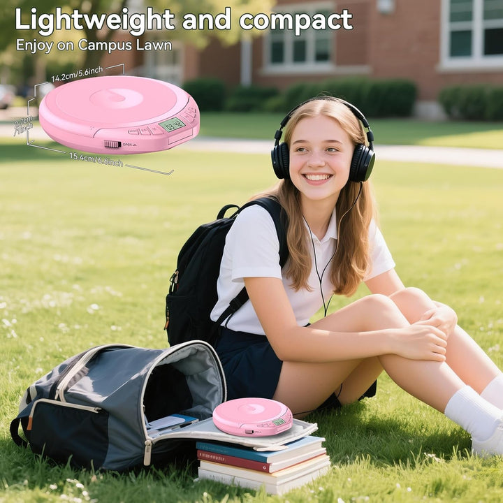 CD Player Tragbar: KOVCDVI Tragbarer CD-Player mit LCD-Display, Unterstützt CD-R/CD-RW/MP3-Wiedergab