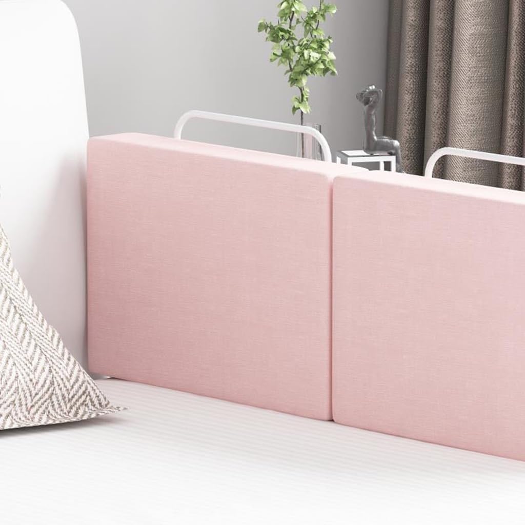 Bettgitter für Kinder, 50cm Rosa Rausfallschutz Bett, 5-Stufen Höhenverstellbar, für Kinderbetten, E