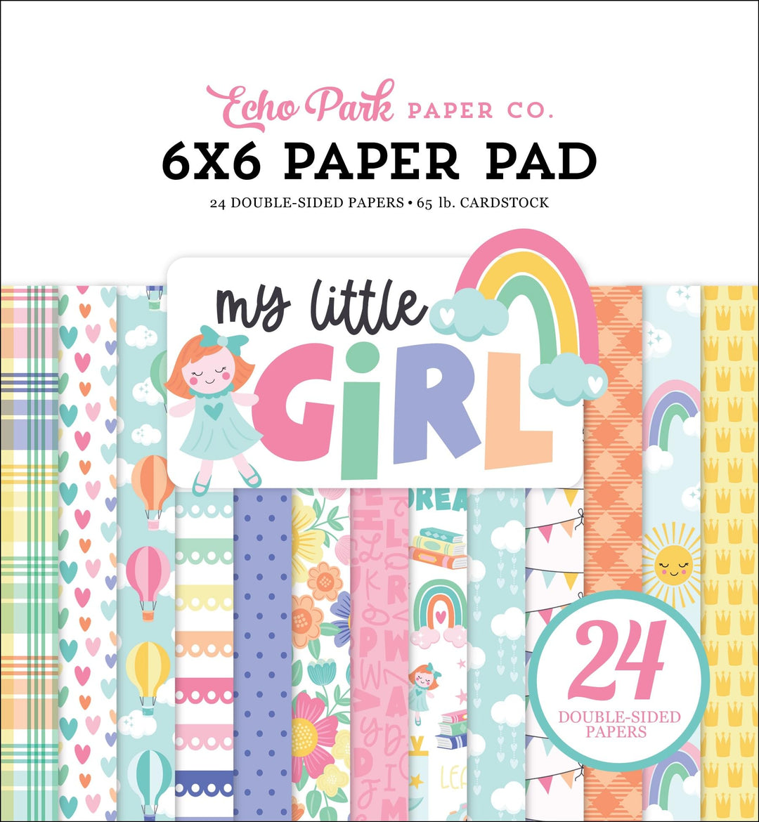 Echo Park Double-Sided Paper Pad 6"X6" 24/Pkg-My Little Girl