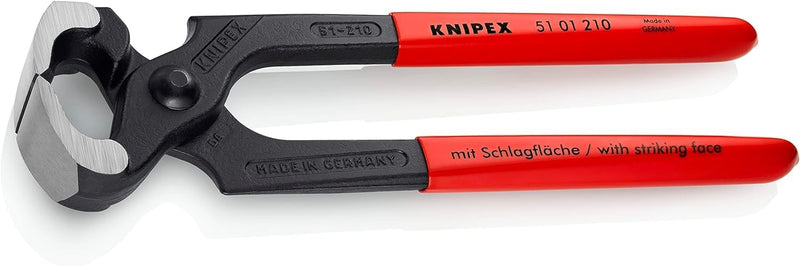 Knipex Hammerzange schwarz atramentiert, mit Kunststoff überzogen 210 mm 51 01 210