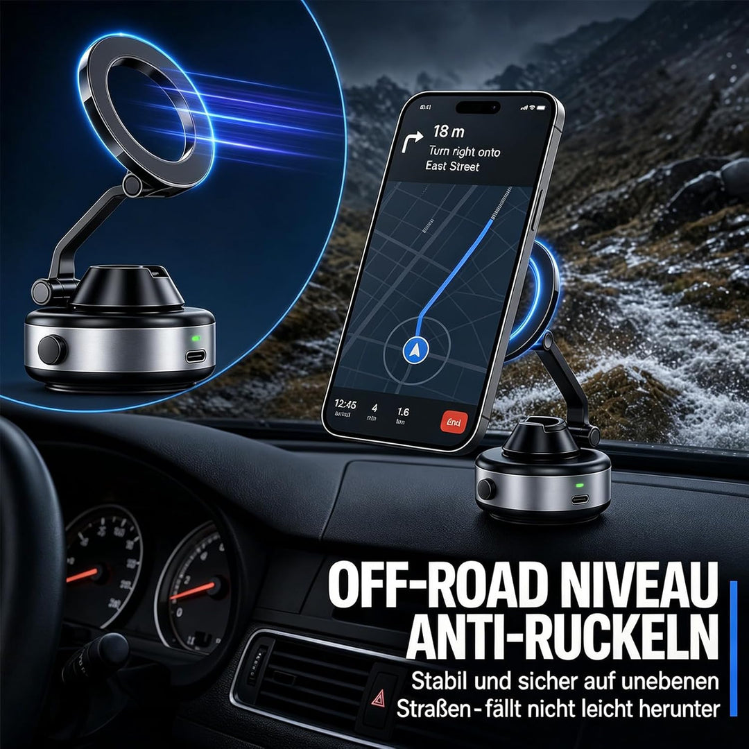 xinrongda Handy Halterung Elektrisch, Selbstansaugende Handyhalterung Auto mit 360° drehbarem Magnet