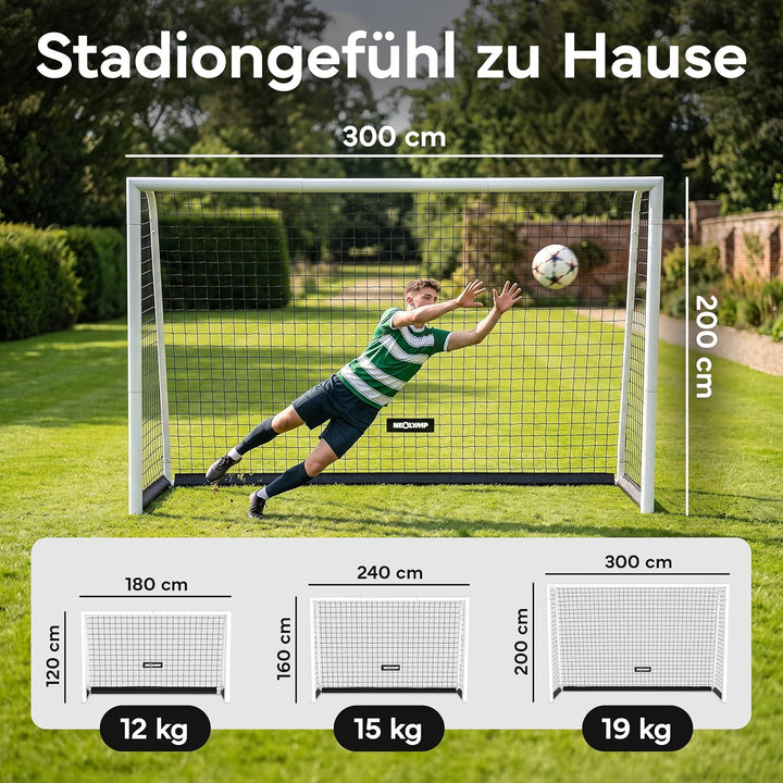 NEOLYMP Fussballtor für Garten – Robustes Stadion-Tor aus Metall, korrosionsgeschützt – Wetterfestes