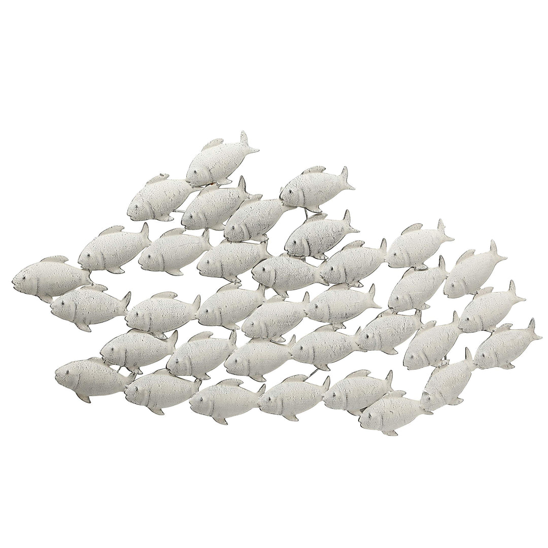 BOLTZE Wandobjekt Fischschwarm Metall, grau, 2 x 97 x 53 cm 2 x 97 x 51 cm, 2 x 97 x 51 cm