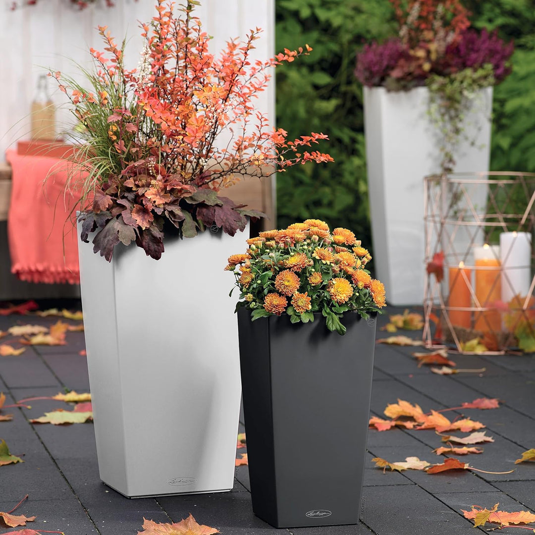 LECHUZA CUBICO Color 30 schiefergrau 13138 Schiefergrau 29.5x29.5x56.5 cm, Schiefergrau 29.5x29.5x56