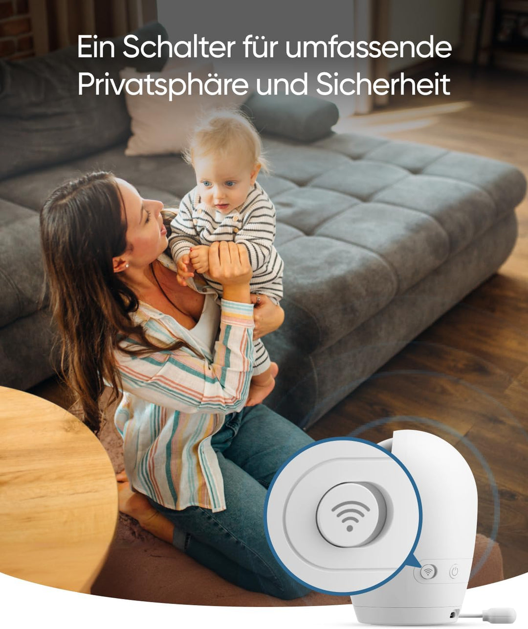 eufy Babyphone mit Kamera E20, App- & Offline-Steuerung, 2K HD, Ultraklare Nachtsicht, Schwenk-Neige