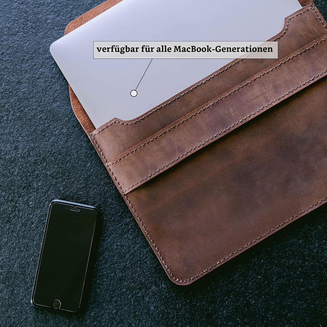 hecho. Leder Hülle Fernando für MacBook Pro 13 Hülle (M1 &amp; M2, 2016-2022) - Handgefertigt | Leder |