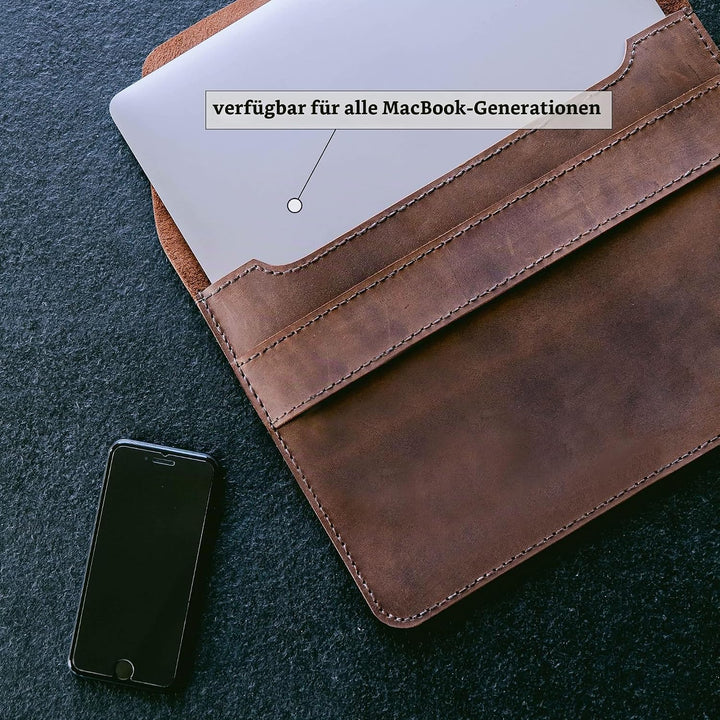 hecho. Leder Hülle Fernando für MacBook Pro 13 Hülle (M1 &amp; M2, 2016-2022) - Handgefertigt | Leder |