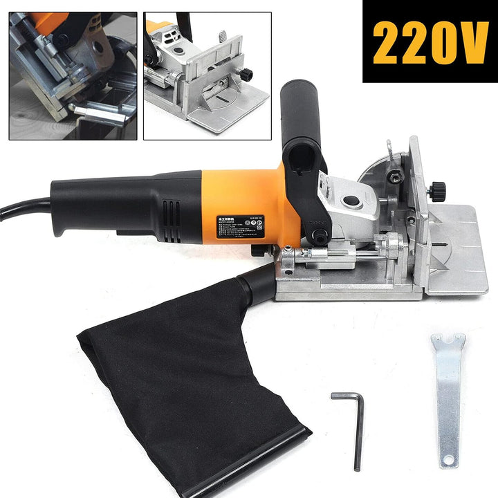 RibasuBB Flachdübelfräse Lamellenfräse Nutfräse Dübelfräse 760W Elektrischer Flachdübelfräse, 220V L