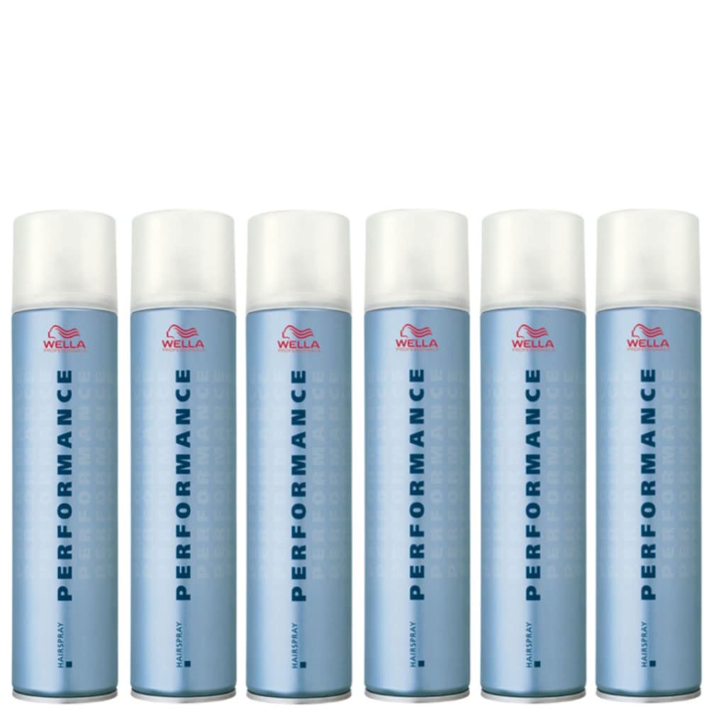 Wella Performance Haarspray Set 6 x 500ml Unparfümiert 500 ml (6er Pack), Unparfümiert 500 ml (6er P