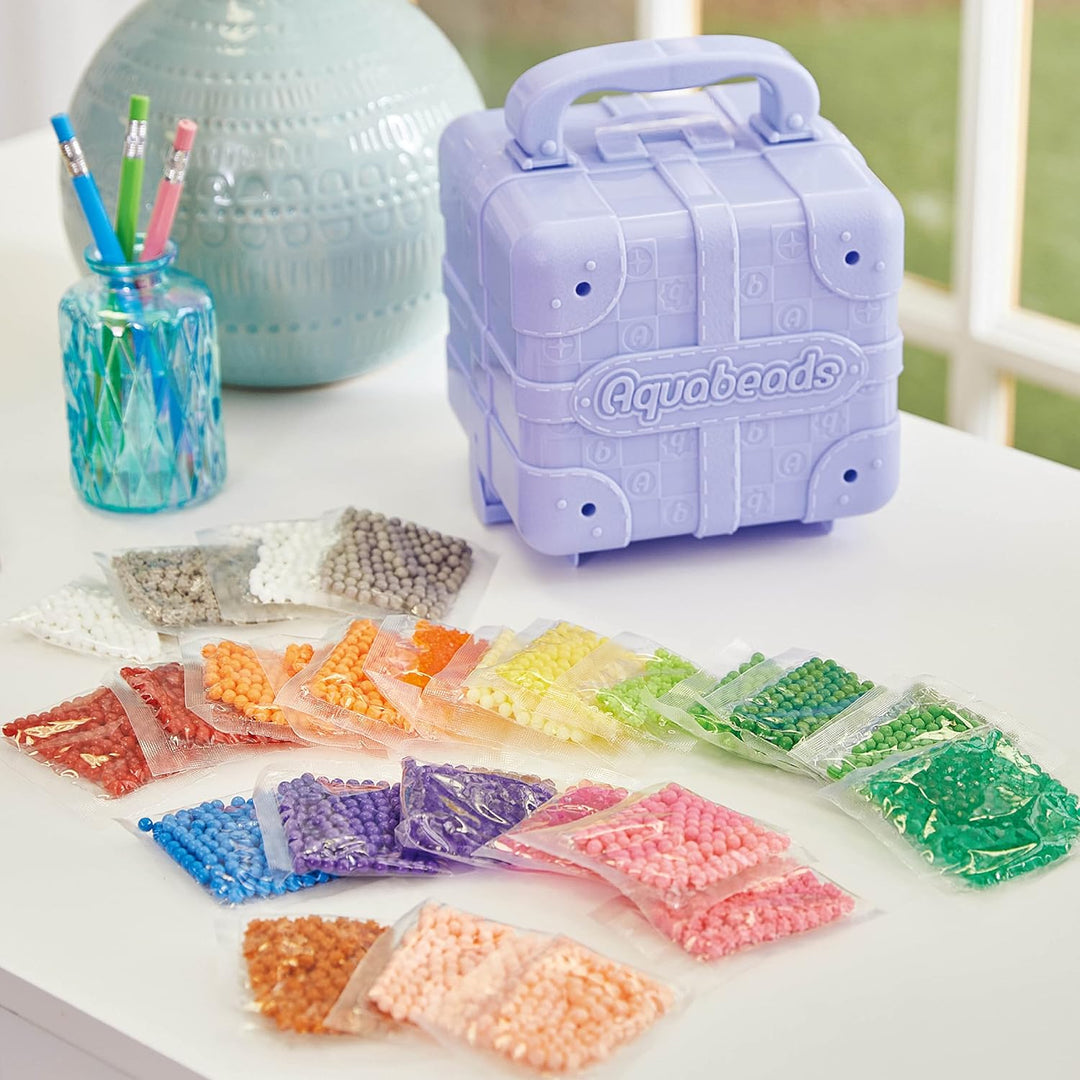 Aquabeads 31913 Mega Nachfüllperlen Set im Koffer - Perlen Nachfüllset Single, Single