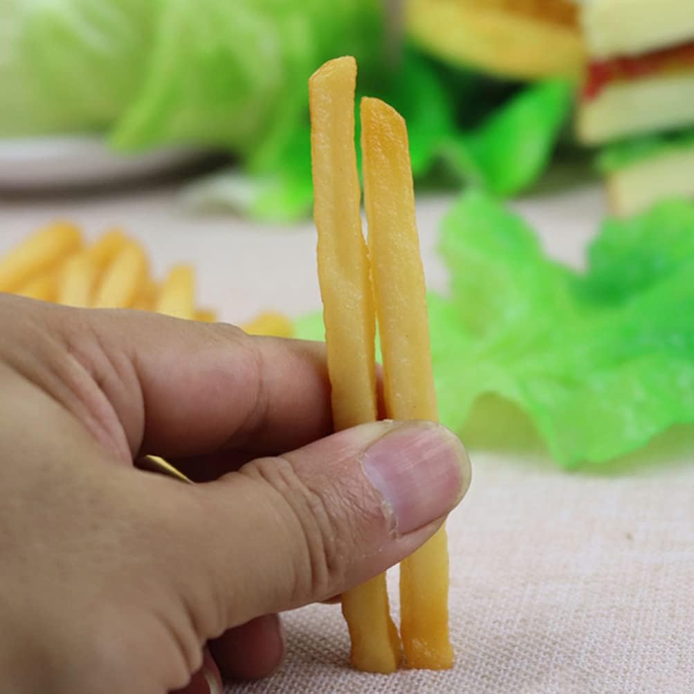 NUOBESTY 30 Stücke Gefälschte Pommes Frites Gefälschte Fast Food Simulation Künstliche Lebensmittel