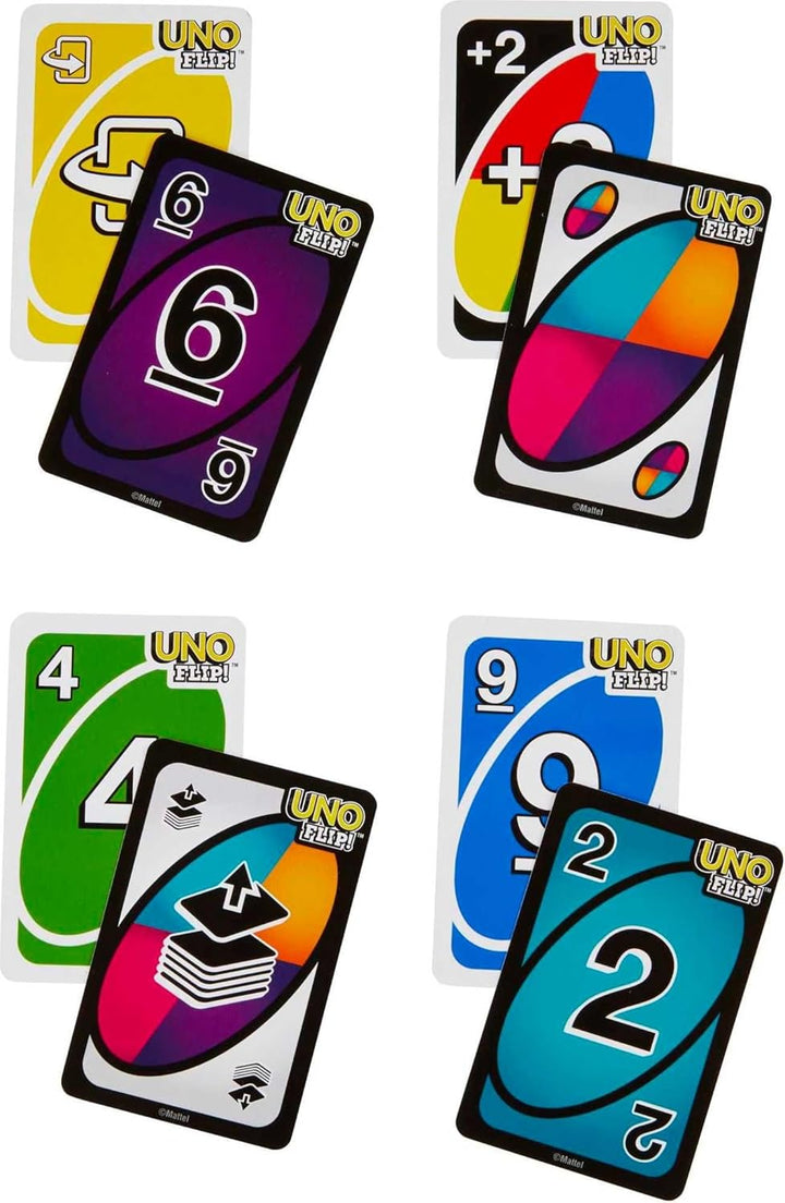 Mattel Games UNO Flip in robuster Metalldose - Das Klassische Kartenspiel mit neuem Twist, für die g