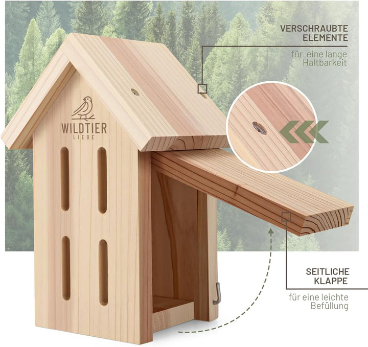 wildtier liebe Schmetterlingshaus - Wetterfest &amp; Unbehandelt aus Massiv-Holz I Insektenhotel Schmett