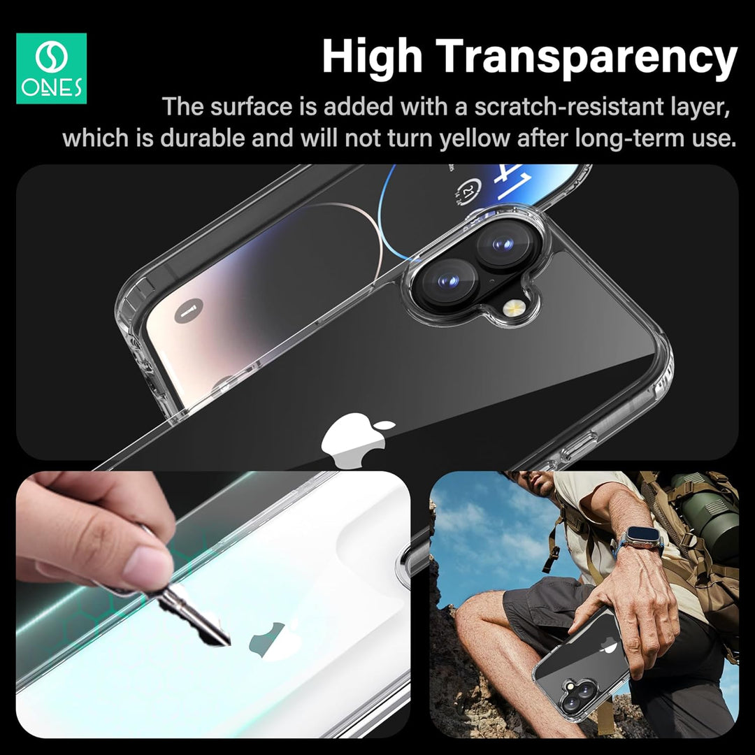 ONES für iPhone 17 Ultradünn Hülle, Militärnorm Schutz HandyHülle, Vergilbungsbeständig Kratzfeste R