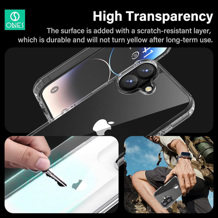 ONES für iPhone 17 Ultradünn Hülle, Militärnorm Schutz HandyHülle, Vergilbungsbeständig Kratzfeste R