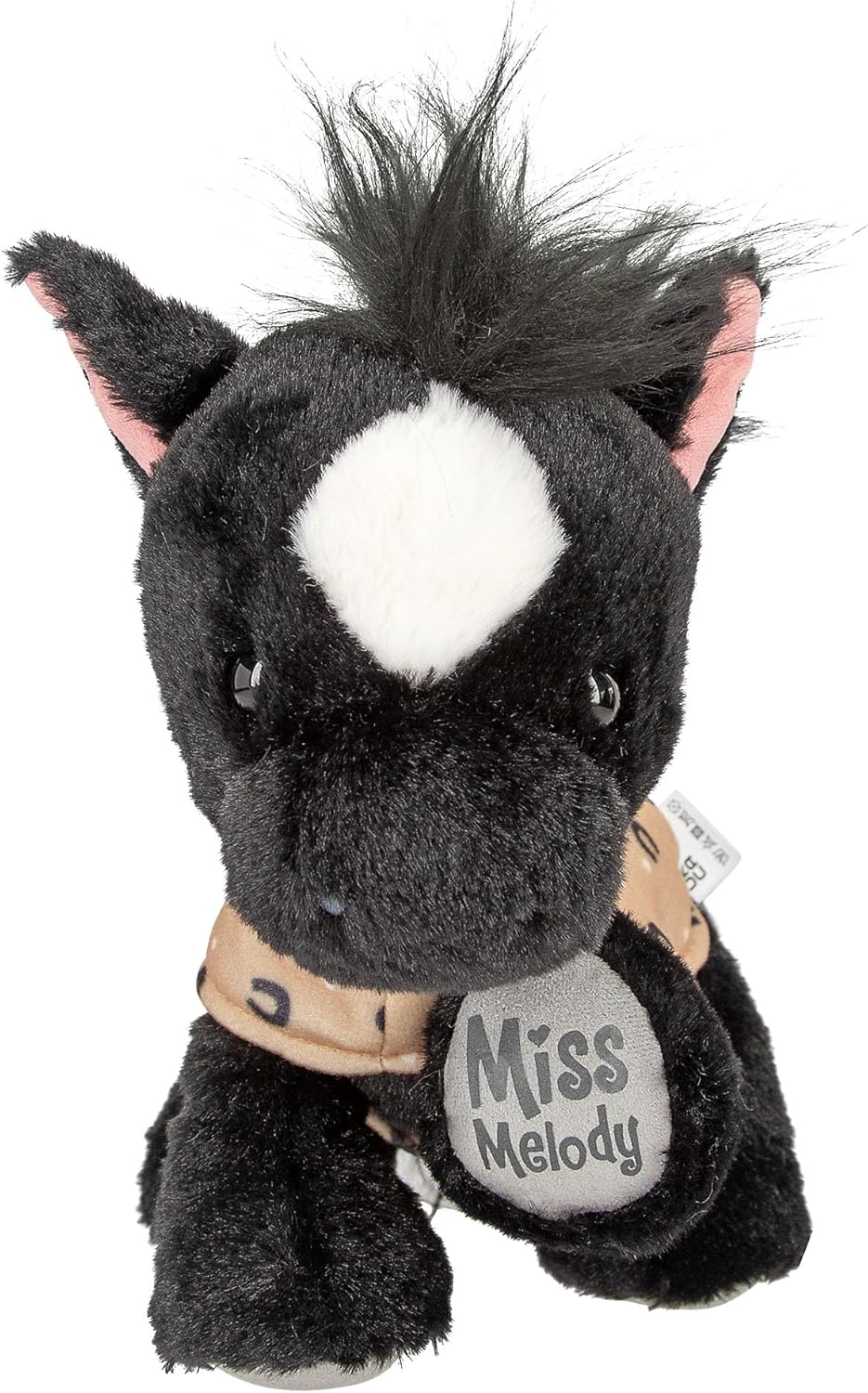 Depesche 13186 Miss Melody - Kuscheltier Pferd Black Angel in Schwarz-Weiss, ca. 20 cm grosses Plüsc