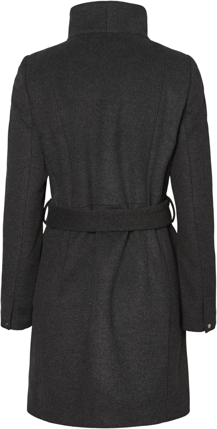 Vero Moda Female Jacke VMTWODOPE Mantel XS Dark Grey Melange, XS Dark Grey Melange