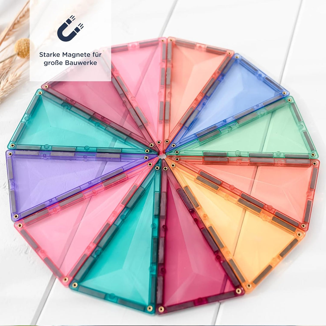 Connetix Fliesen 40 Stück Pastell-Geometrie Pack von magnetischen Fliesen | Wo Spiel und Lernen verb
