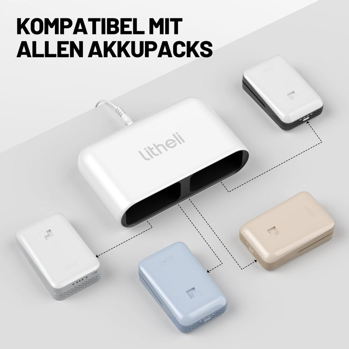 Litheli-Ladegerät für U20-Akku, 20.000mAh in etw 1 Stunde