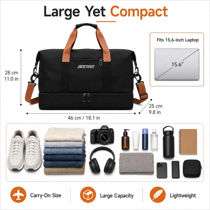 lafo Sporttasche &amp; Reisetasche für Damen und Herren, Wochenendtasche Gym Bag, wasserdichte Schwimmta