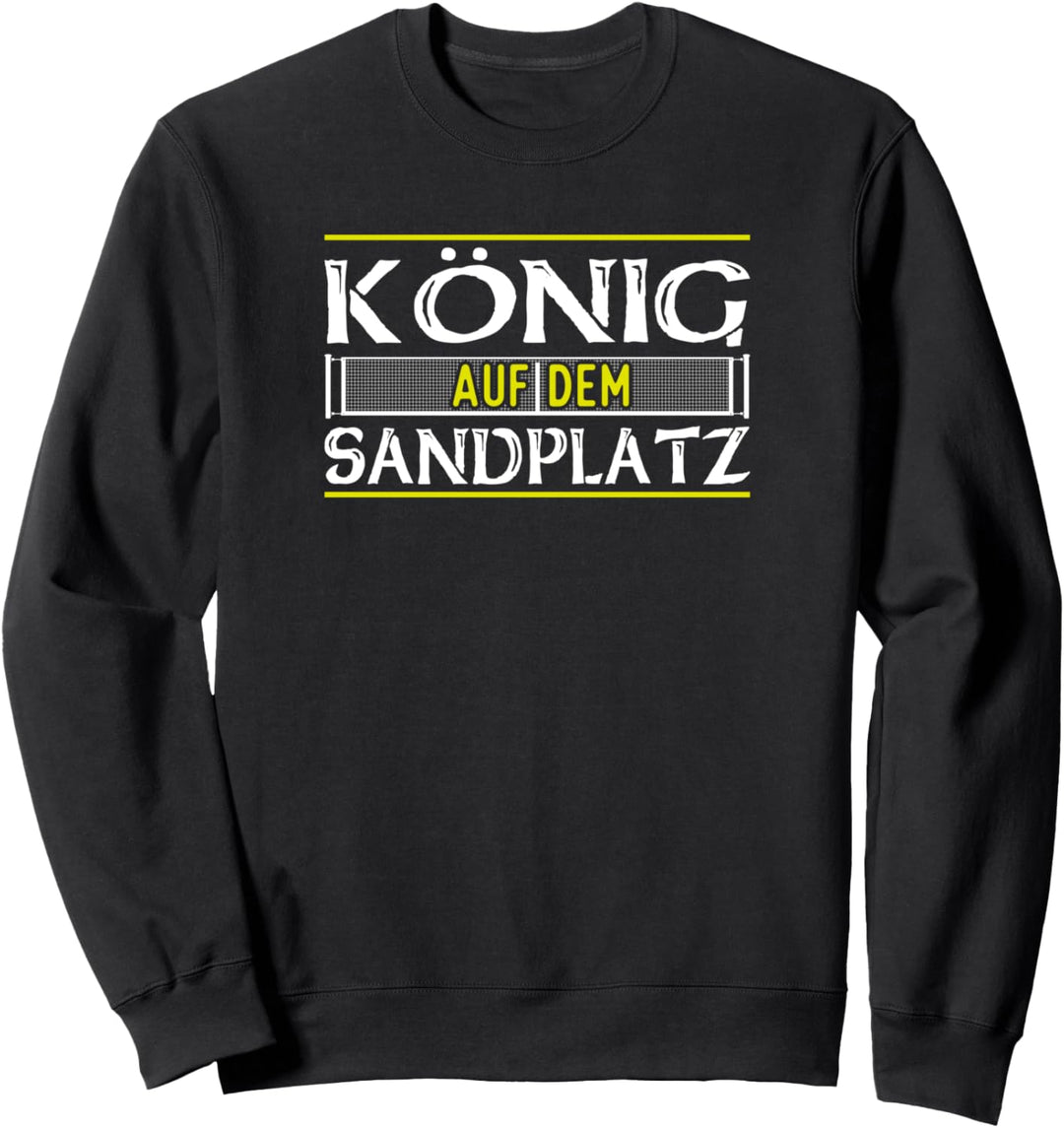 König Auf Dem Sandplatz Lustig Tennis Tennisspieler Sweatshirt