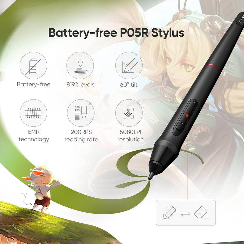 XP-PEN Artist 24 FHD Pen Display 23.8 Inch Graphics Tablet with Display, 132% sRGB Colour Space, 192