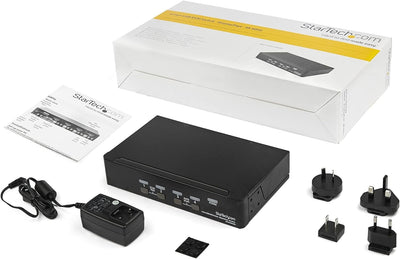 StarTech.com 4 Port DisplayPort KVM Switch - 4K 60Hz - Einzelner DP 4K Bildschirm - Vier Port UHD DP