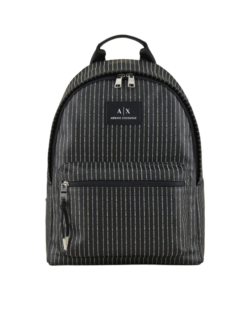 A|X ARMANI EXCHANGE Herren Logo aus Eco-Leder Rucksack, schwarz, Einheitsgrösse