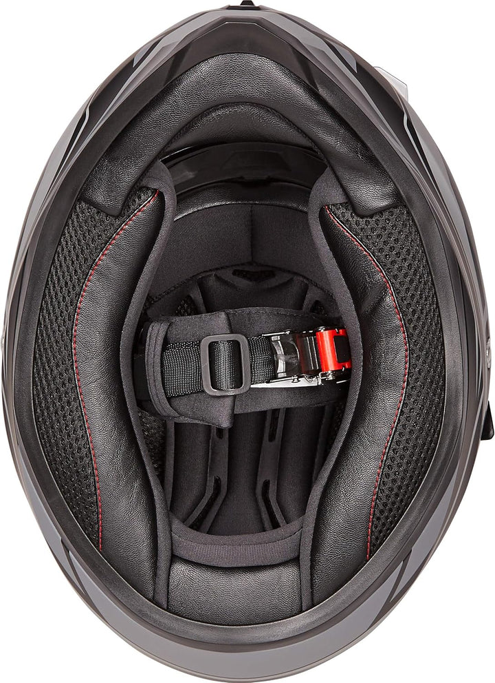 Nexo Integralhelm Sport II - Kratzfeste Visierung - Thermoplast - Belüftung Grau XL, Grau XL