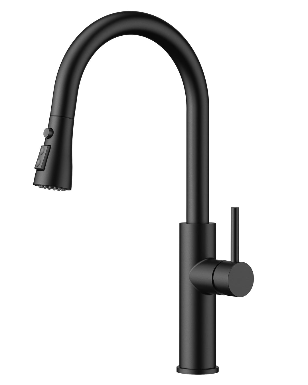 FORIOUS Wasserhahn Küche Schwarz, Küchenarmatur Ausziehbar, Zwei Sprühfunktione, 360° Schwenkbar Ede