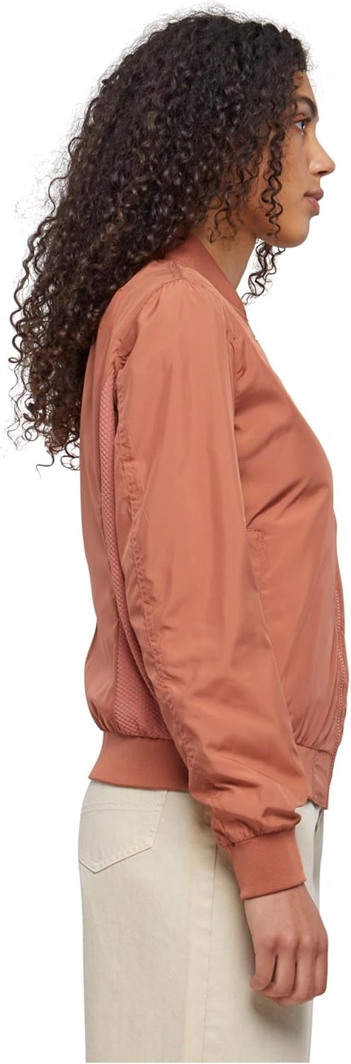 Urban Classics Damen Bomberjacke Ladies Light Bomber Jacket, leichte Fliegerjacke für Frauen in viel