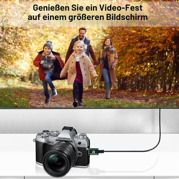 Thsucords Dünnes Micro HDMI auf HDMI Kabel 0,3M 2 Stück, Ultradünnes Flexibles HDMI Micro Typ D auf
