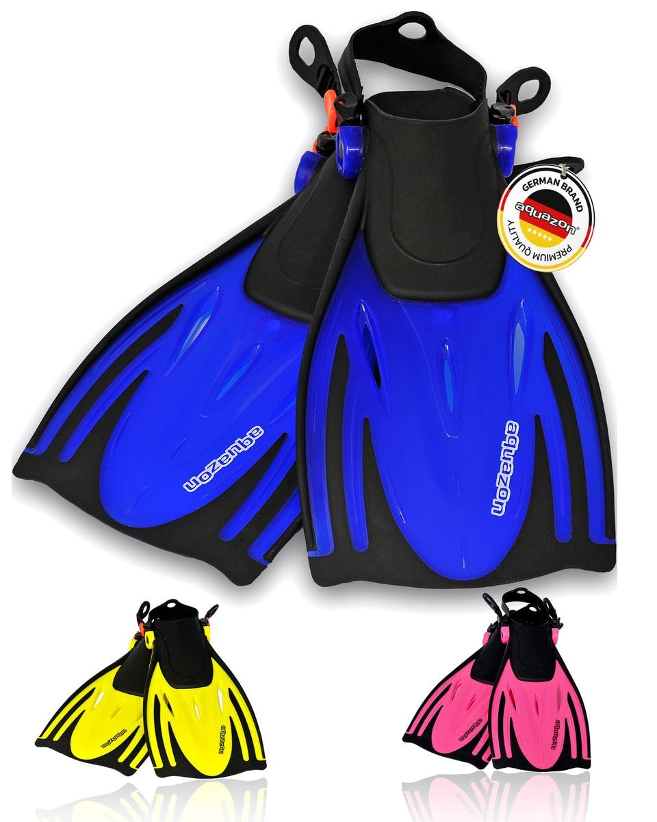 AQUAZON Alicante Verstellbare Flossen, Schnorchelflossen, Taucherflossen, Schwimmflossen für Kinder