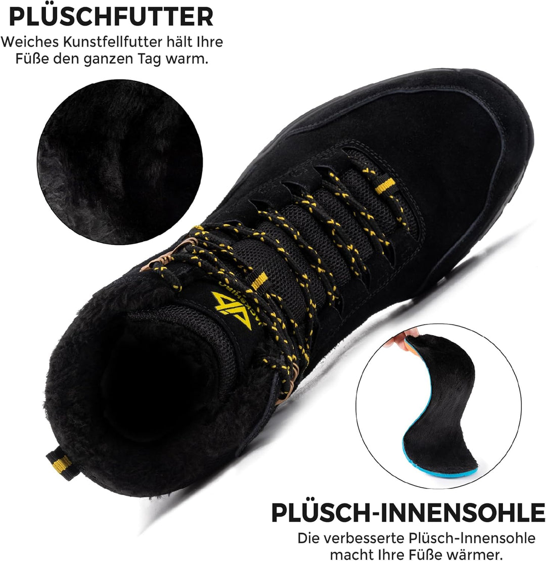 JACKSHIBO Winterschuhe Herren Winterstiefel Damen Warme Gefüttert Stiefel Wasserdicht Rutschfest Sch