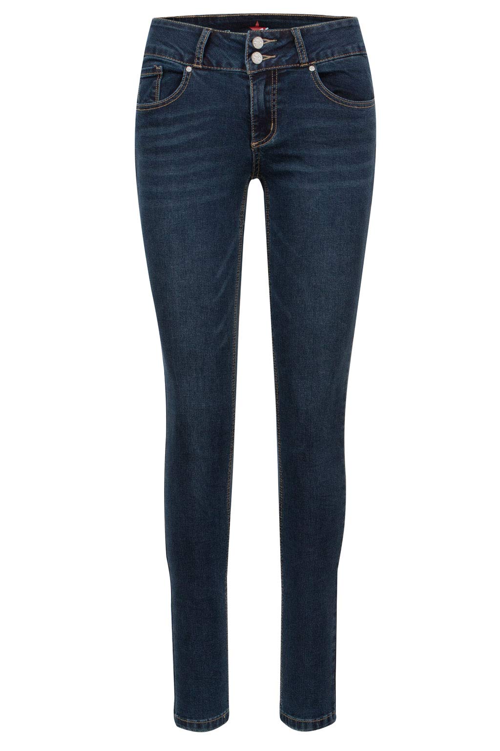 Buena Vista Jeans Tummyless Stretch Denim in Blau, Grösse XXS