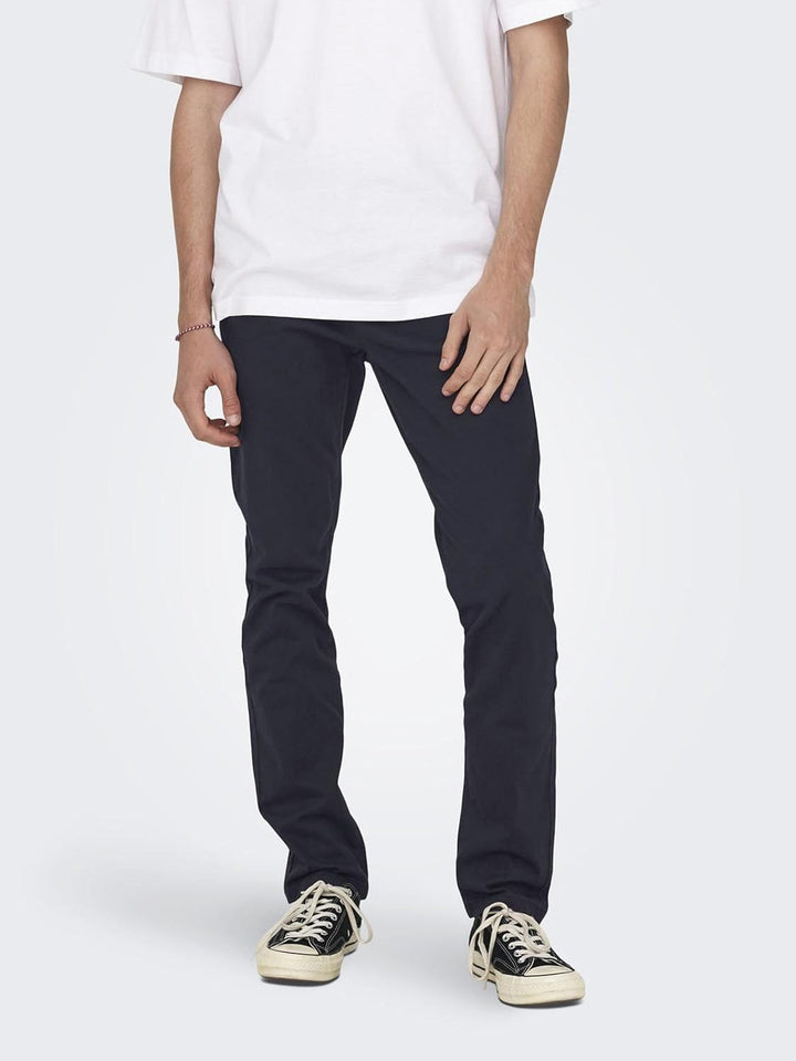 ONLY & SONS Male Chino Hose ONSMARK Slim Fit Chino Hose 28W / 32L Dark Navy, 28W / 32L Dark Navy