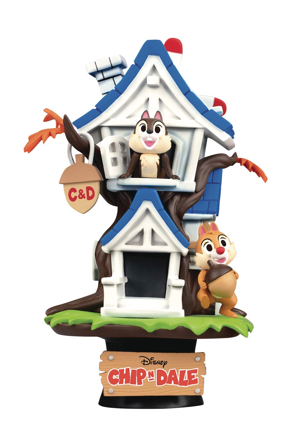 Beast Kingdom Toys Disney Summer Series D-Stage PVC Diorama Chip 'n Dale Tree House 16 cm, DS-028