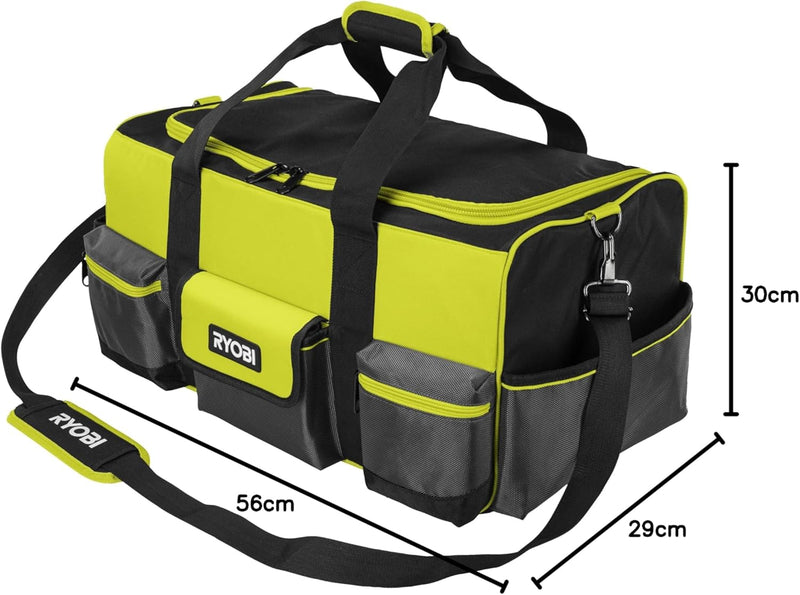 RYOBI Handwerkertasche mit Schultergurt Grösse L RSSLTB1 (3 x Fronttaschen, 1x offene Tasche auf der