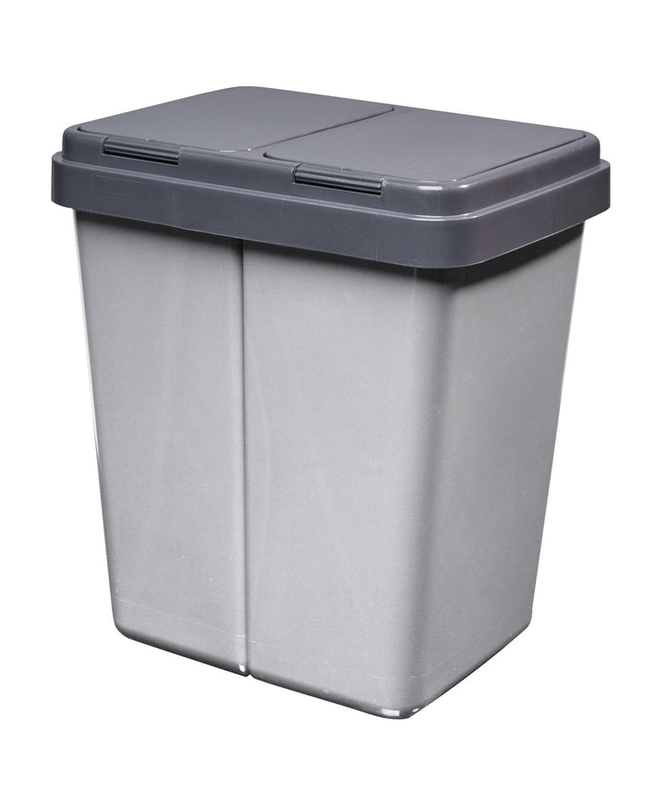 Alpfa Müllbehälter 2 x 30 L Duo Bin #3 - Made in Europe inkl. 2