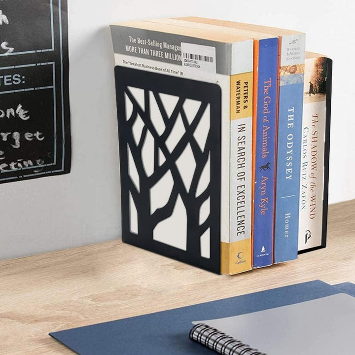 DIFIT Buchstütze, 5 Parr(= 10 Stück) Metall Buchstützen, Schwarz Bücherstütze Book Holder, Bücherhal