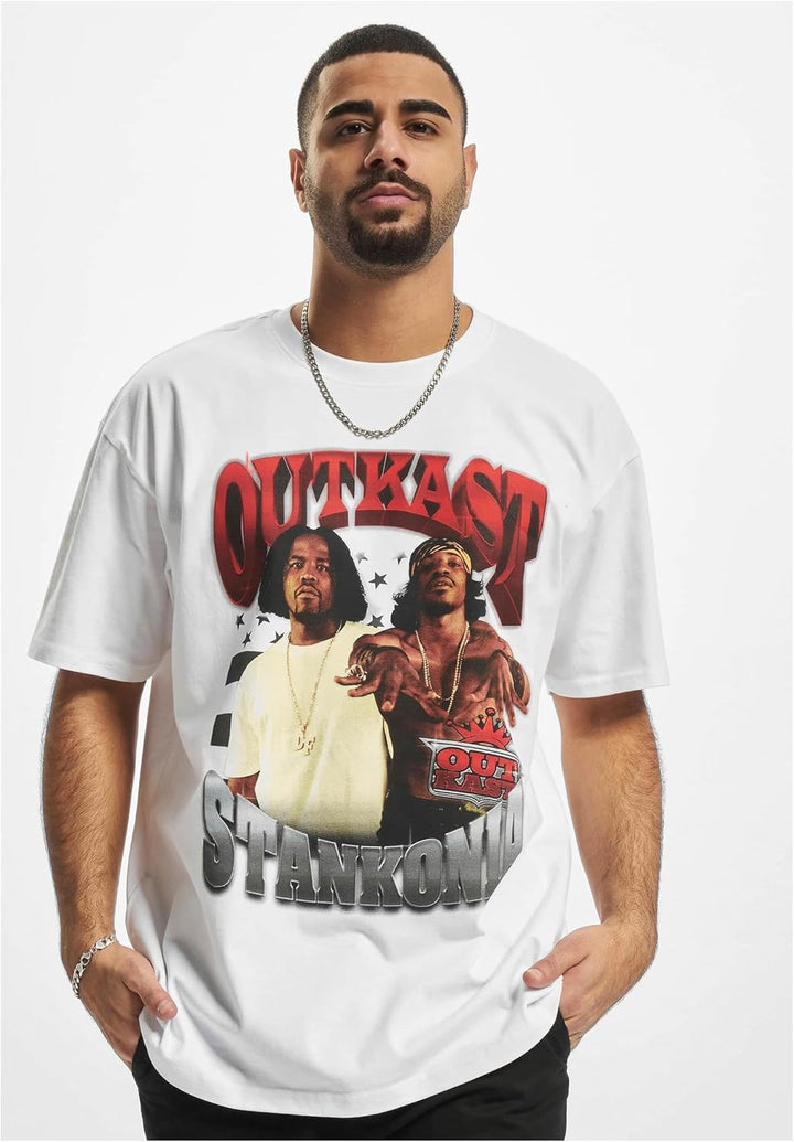 Mister Tee Unisex Outkast Stankonia Oversize Tee XS Weiss, XS Wei&amp;