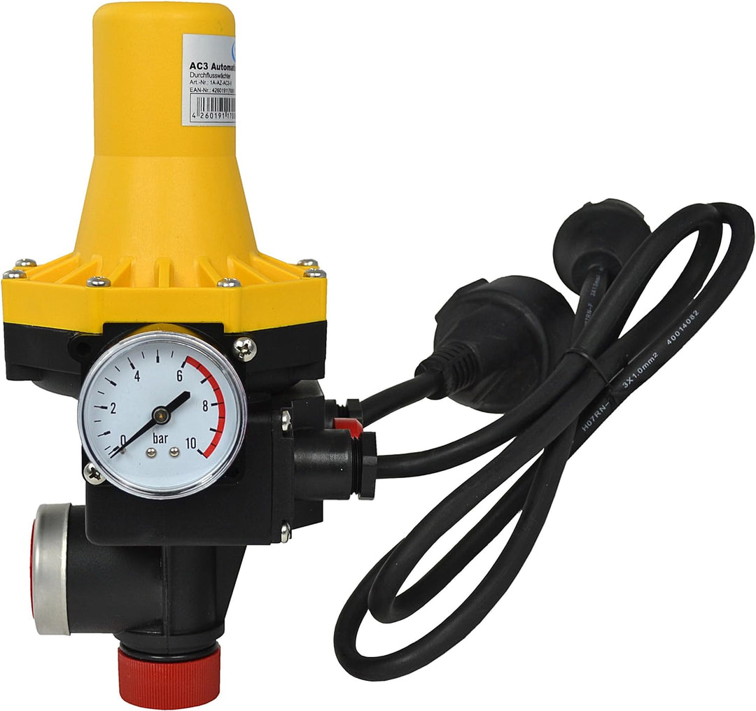 HAUSWASSERWERK HAUSWASSERAUTOMAT LEISE KREISELPUMPE PUMPE AQUA INNO-TEC 1300Watt mit DURCHFLUSSWÄCHE