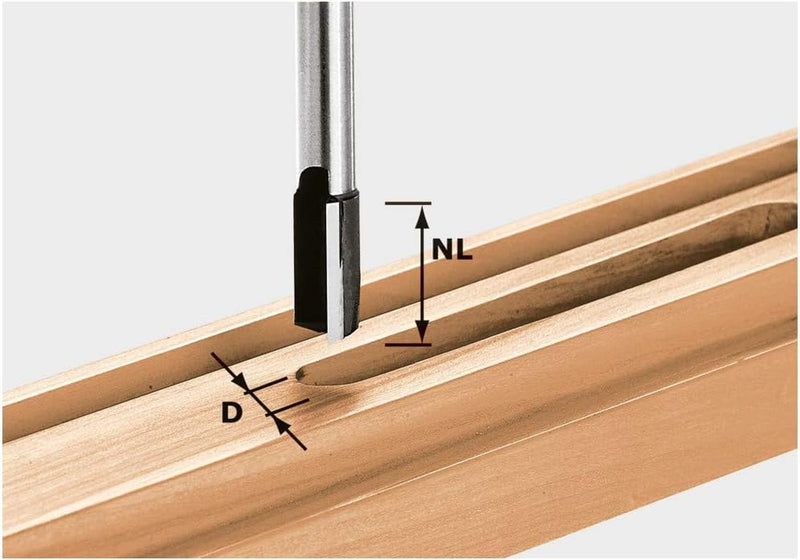 Festool Nutfräser HW S8 D10/20 10 x 20 mm HW, 10 x 20 mm HW